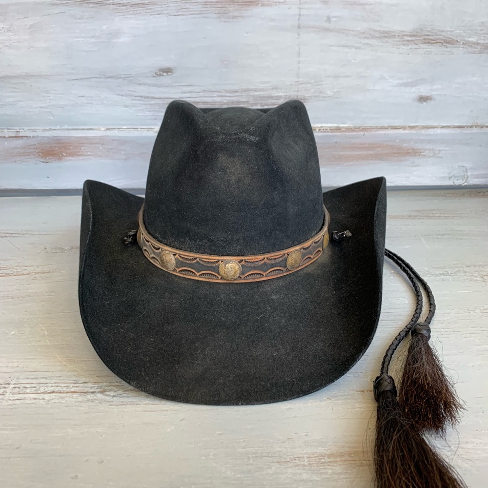 Stetson rabbit fur distressed big Minnie hat